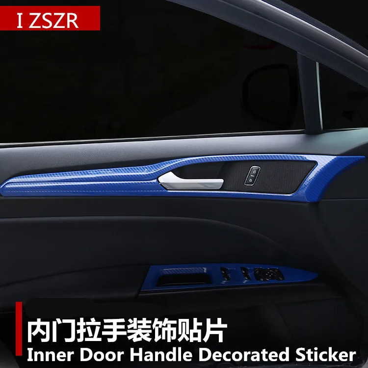 3D / 5D наклейка из углеродного волокна для интерьера дверной ручки Ford Mondeo 2013 2017