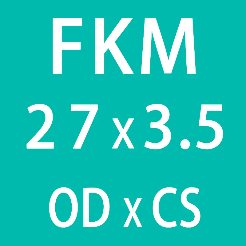 5 шт./лот резиновое кольцо зеленый FKM уплотнительное кольцо CS3.5mm OD21/22/23/24/25/26/27/28/29/30 мм каучук герметизация масла прокладка шайба - Цвет: OD27mm