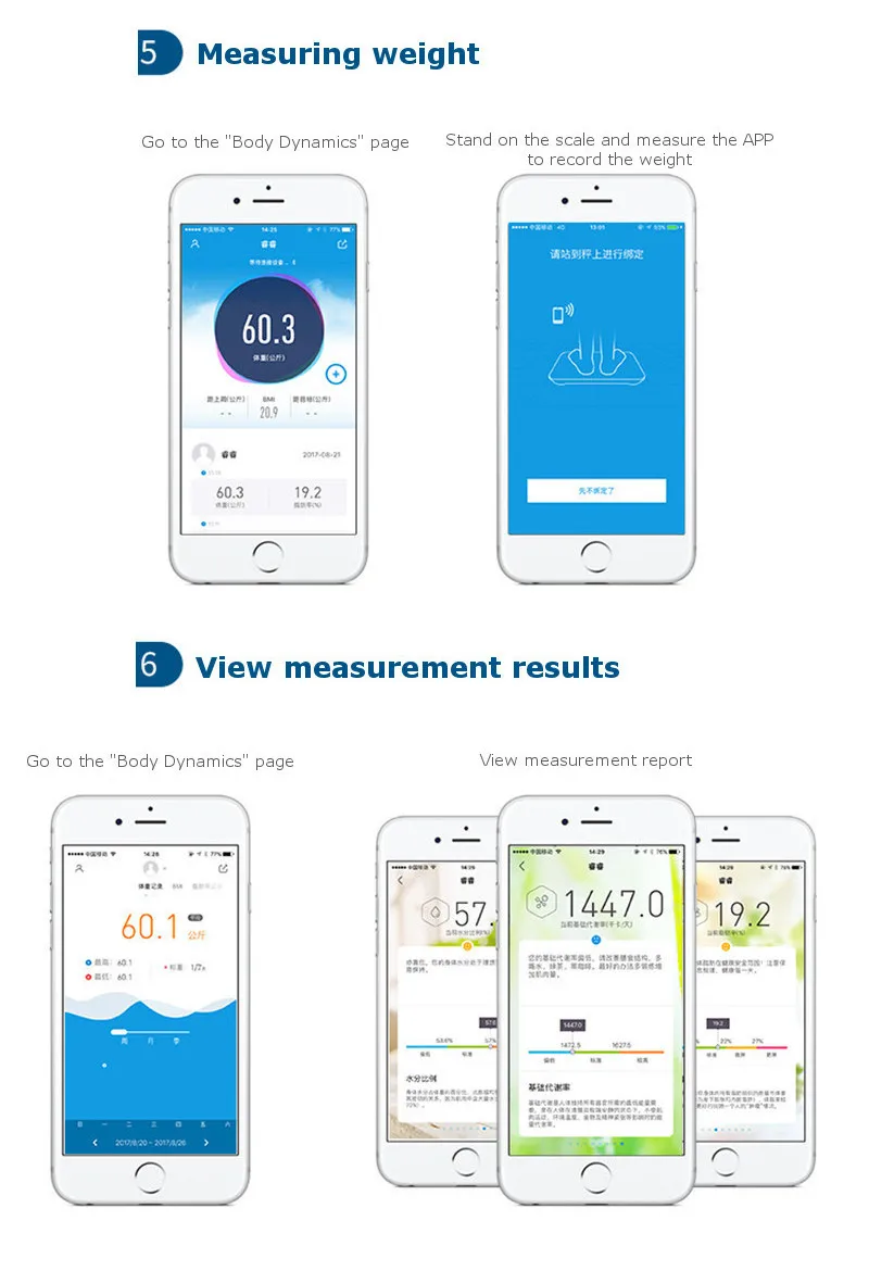 Bluetooth напольные весы Интеллектуальный монитор BMI весы цифровой беспроводной приложение весы анализатор состава тела дома здравоохранения