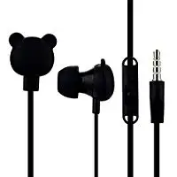 black Bear headset Красочные Мультяшные милые наушники с микрофоном стерео маленький медведь гарнитура для huawei xiaomi iPhone samsung подарок для девочек - Цвет: black Bear headset