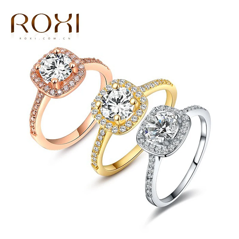 2020 ROXI бренд Anillos модные ювелирные изделия кольца для женщин Белый розовое золото