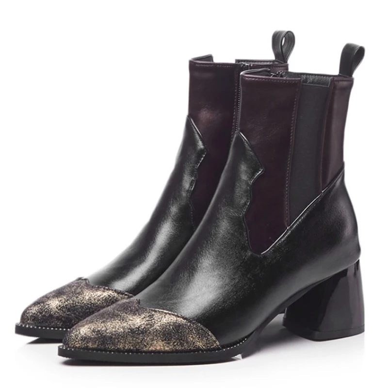 HEE GRAND/зимние женские ботильоны из искусственной лакированной кожи Повседневная