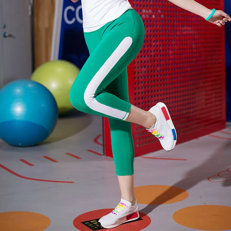 Новый Для женщин плотно прилегающая Йога Танцы штаны высокой эластичности для