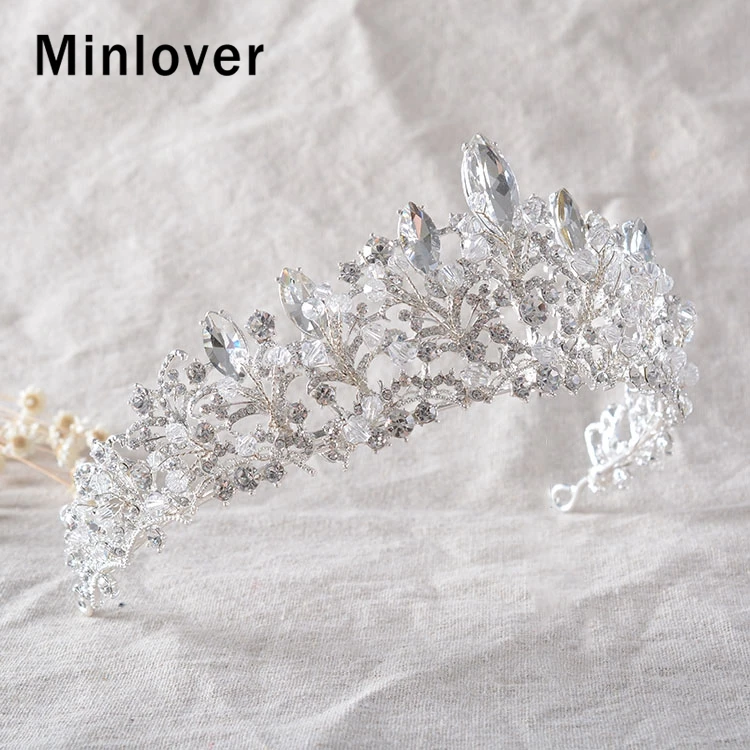 Женские свадебные диадемы Minlover со стразами в стиле барокко HG176|Украшения для волос| |