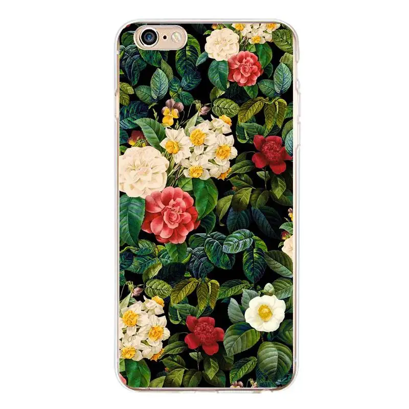 Cloud Soft Clear TPU Phone Case For iPhone 4/4s 5 5s 6 6plus 7 8plus x Silicone Flamingo Flora Cover Free Shipping | Мобильные