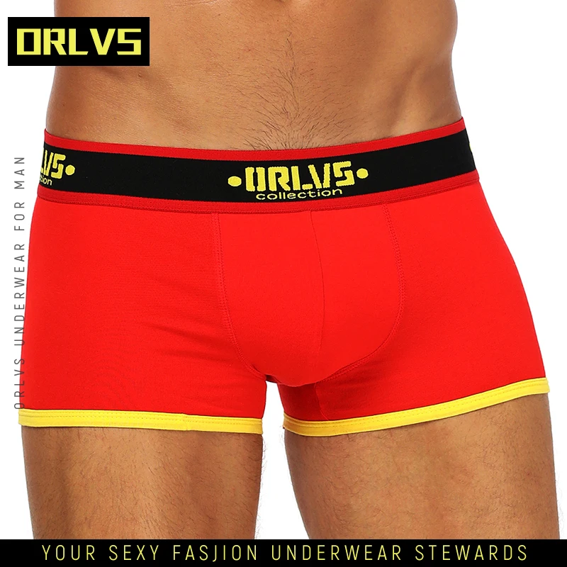 

ORLVS Brand Boxer Men Underwear Mens Cotton Boxer Underwear Men Boxershorts Man Cueca Panties Shorts U Pouch OR176