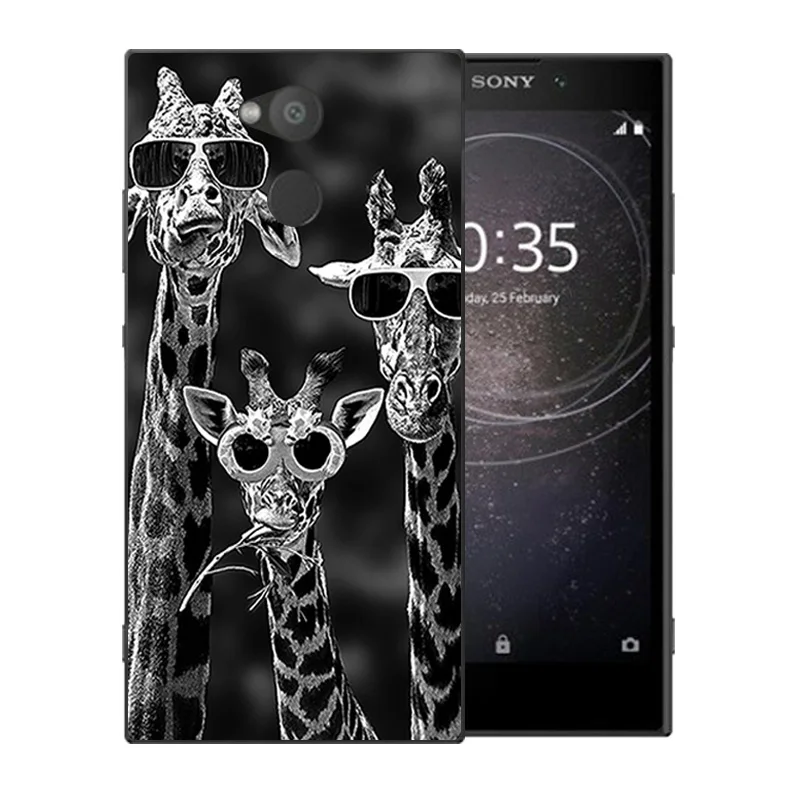 Для Xperia XA2 силиконовый чехол ТПУ мягкий с рисунком для Sony ультратонкие прозрачные