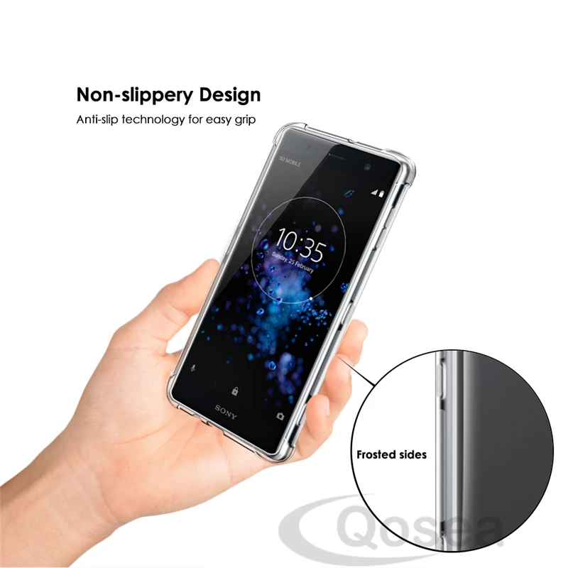 Qosea For Sony Xperia XZ1 Premium Case Transparent Protecttive Ultra Clear Slim Silicone Soft TPU XZ2 Back Cover |