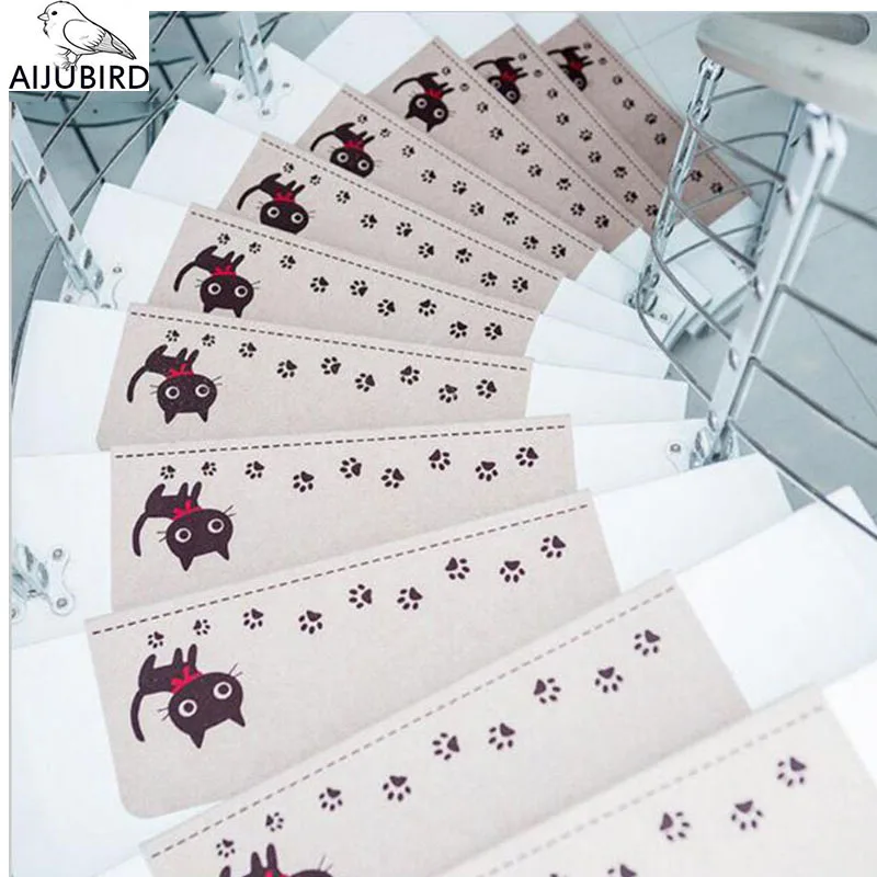 

Stair floor mat step foot cushion for the use of free glue self-adhesive spinning Chinese wind modern fashionable solid wood rug