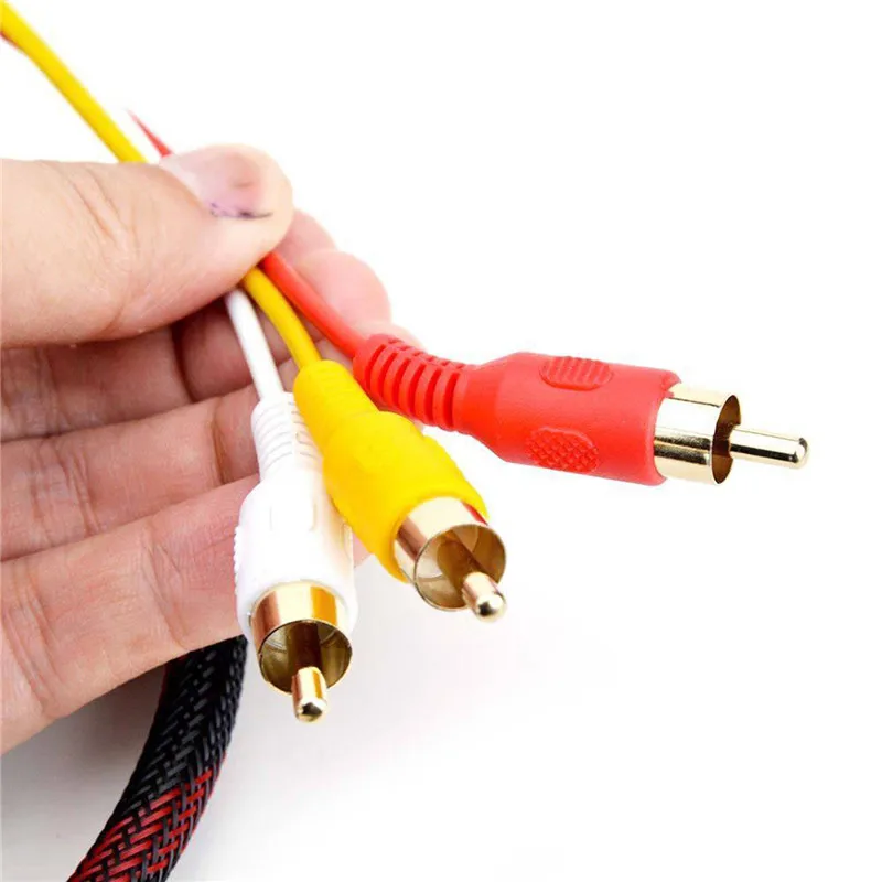 DOITOP 1 5 м HDMI в 3 RCA Видео Аудио AV компонентный конвертер адаптер кабель HD провод шнур
