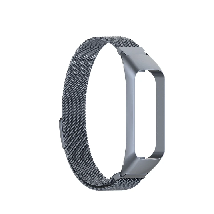 Space gray Сменный ремешок для наручных часов из нержавеющей стали для samsung galaxy fit e SM-R375 Smartwatch Milan - Цвет: Space gray
