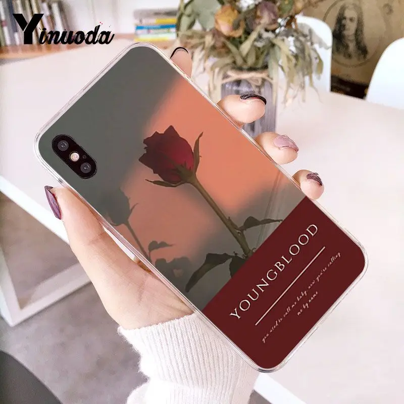 5Sos ремешок YOUNGBLOOD 5 секунд лета DIY окрашенный чехол для телефона iphone 12 5Sx 6 7plus 8 8Plus X XS