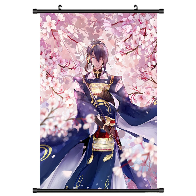 Японское аниме Touken Ranbu онлайн Mikazuki Munechika& kogitsunemaru домашний Декор настенный свиток плакат декоративная картина