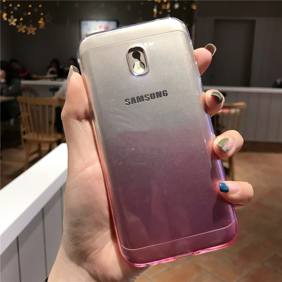 Градиентный цветной чехол для телефона Samsung Galaxy J3 J5 J7 Pro S10 S10E S8 Plus S9 A6 A7 A8 2018 A10 A30 A40