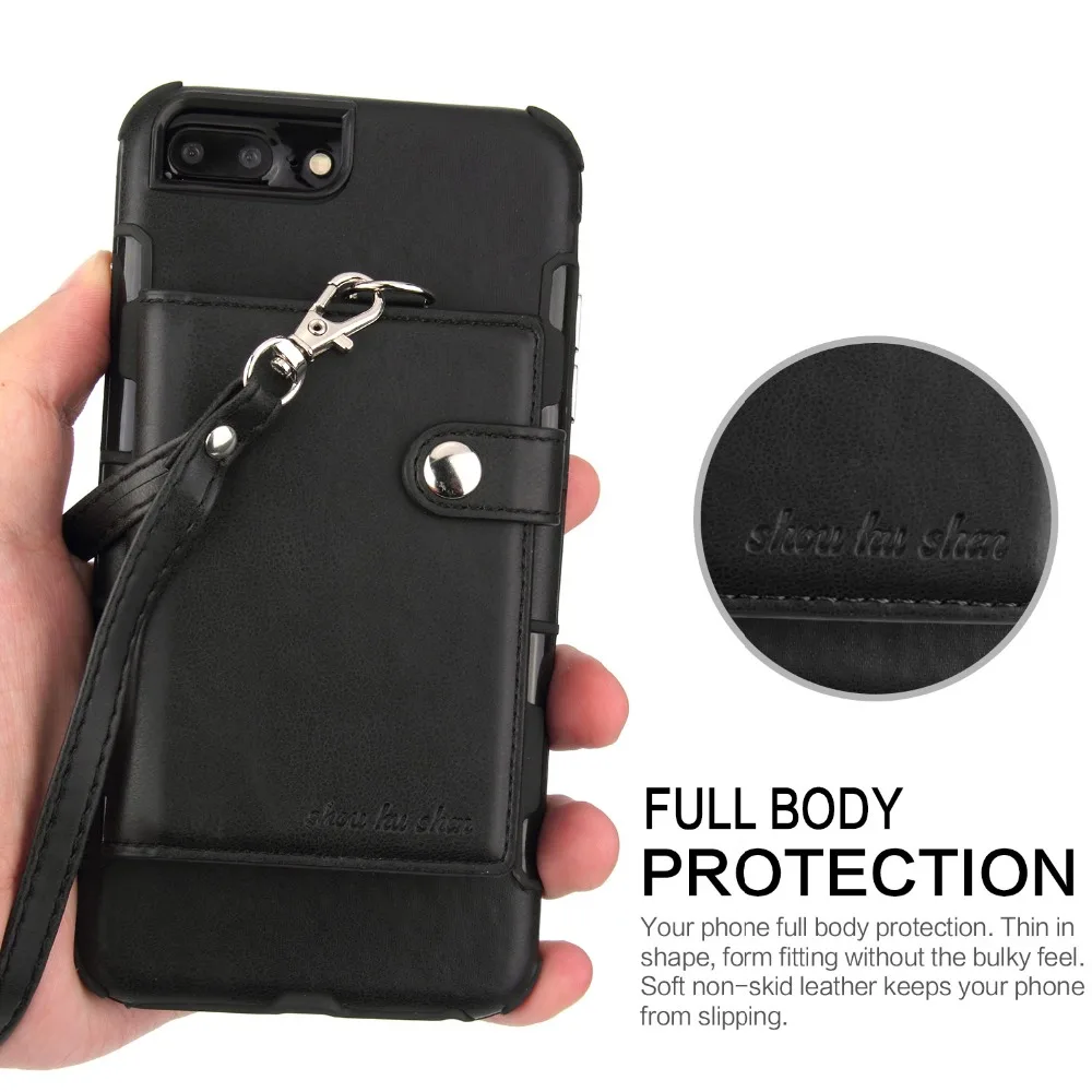 Flip Wallet Case for iPhone 8 Plus 7 Fashion Leather with Card Holder Phone Cover Funda Capa | Мобильные телефоны и