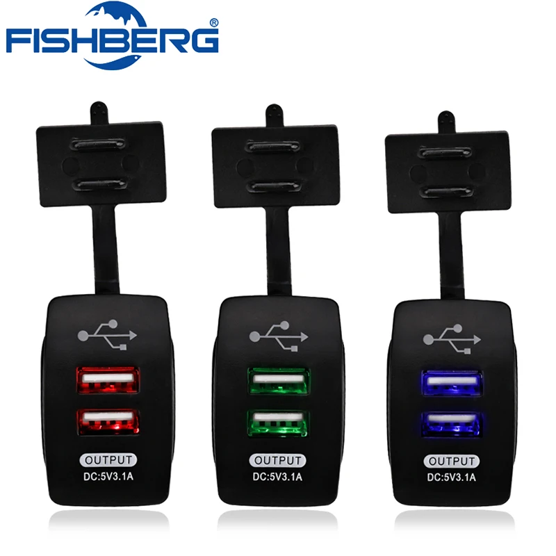 Водонепроницаемое автомобильное зарядное устройство для лодки двойной порт