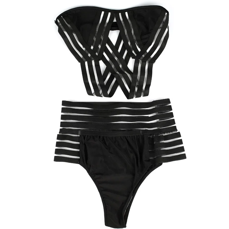 Женский раздельный купальник с эффектом пуш-ап и высокой талией | Женская одежда