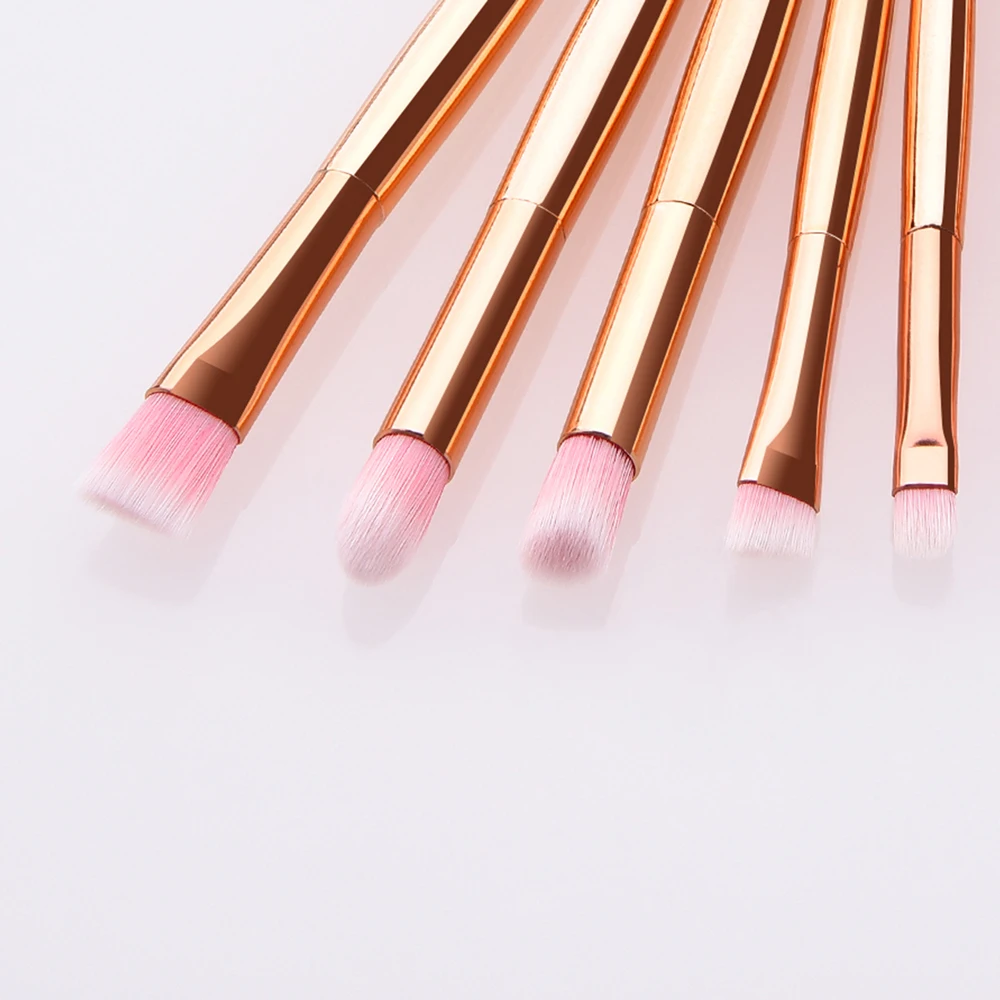 6 шт. кисти для теней под розовое золото макияжа кисть растушевки бровей