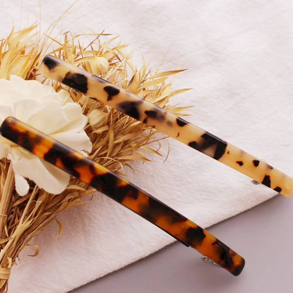 Новинка 2020 Женская круглая заколка для волос с леопардовым принтом акриловая