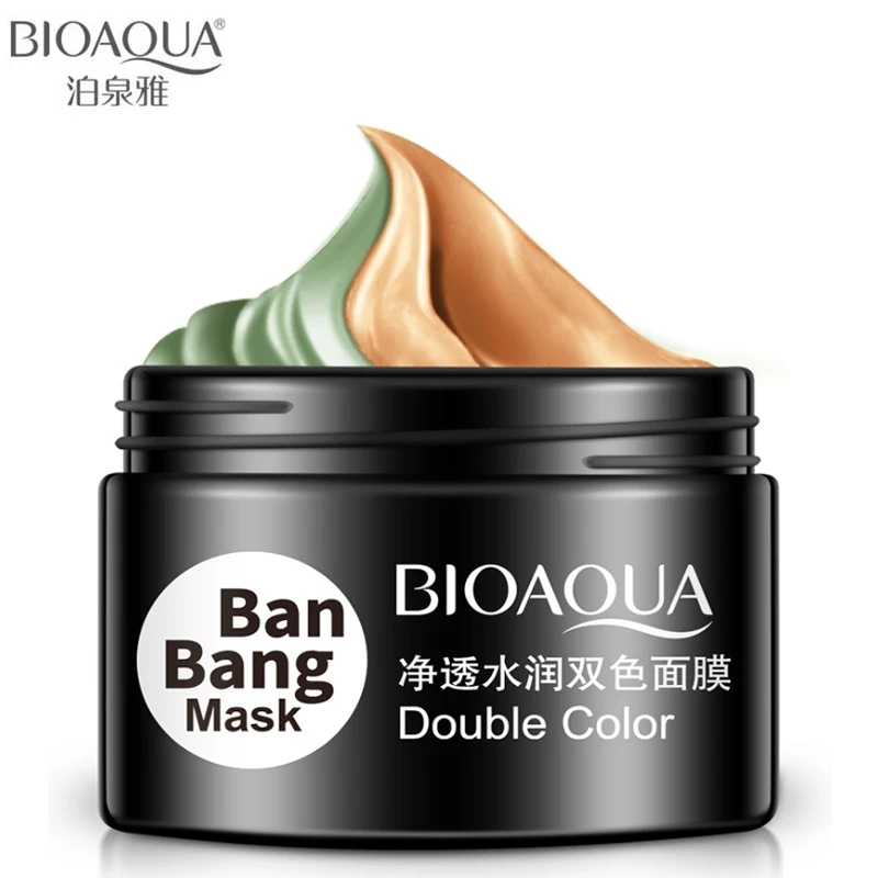 Бренд BIOAQUA, 2 в 1, грязевая маска для ухода за лицом, глубоко чистая грязь, сужающая поры, масло Oontrol, увлажняющая, питающая, Антивозрастная, моющаяся маска