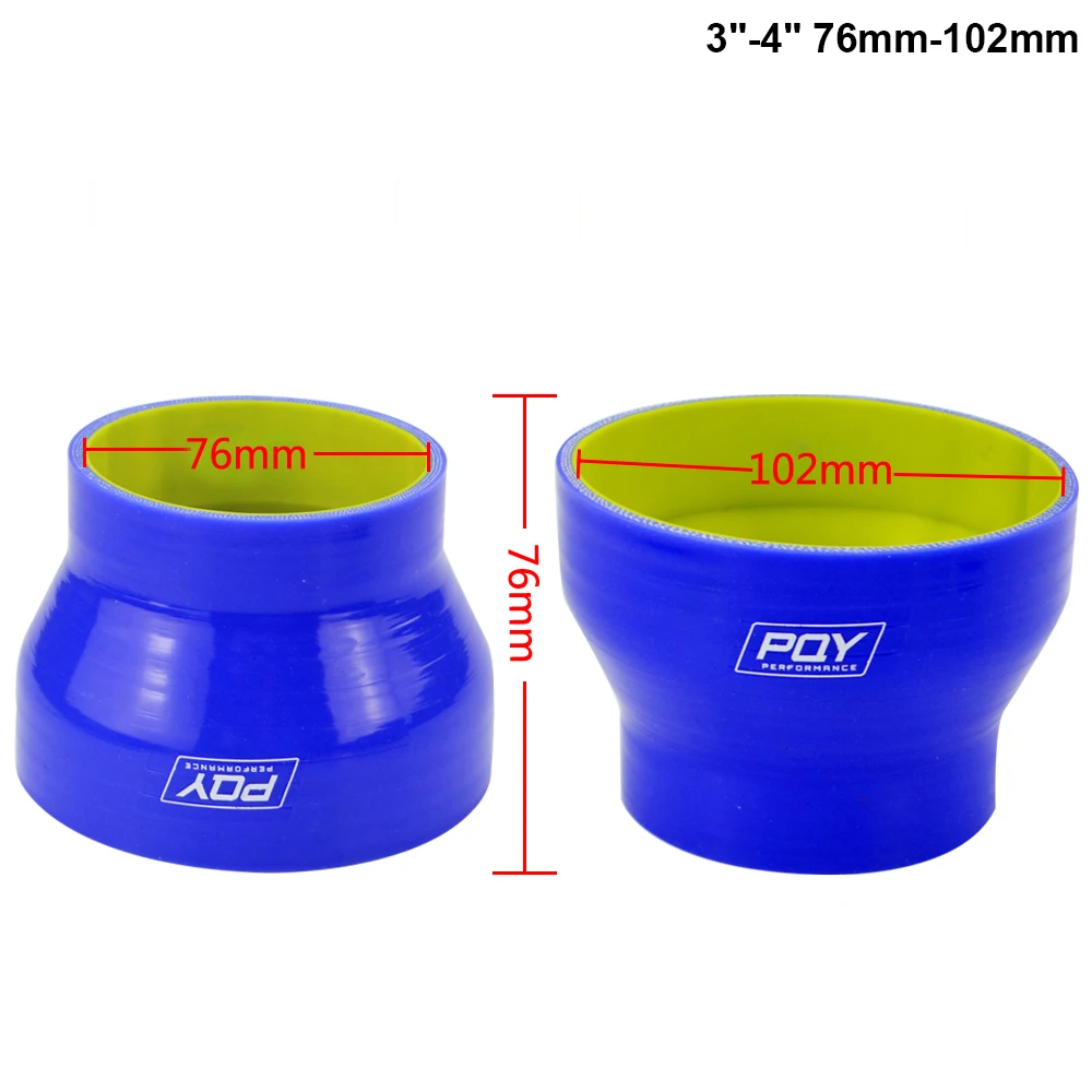 76mm-102mm Синий и желтый "-2,5" "-3" 2,4"-2,75" 2,48-" 2,75"-" 3"-" силиконовый шланг прямой Редуктор столярная муфта - Цвет: 76mm-102mm