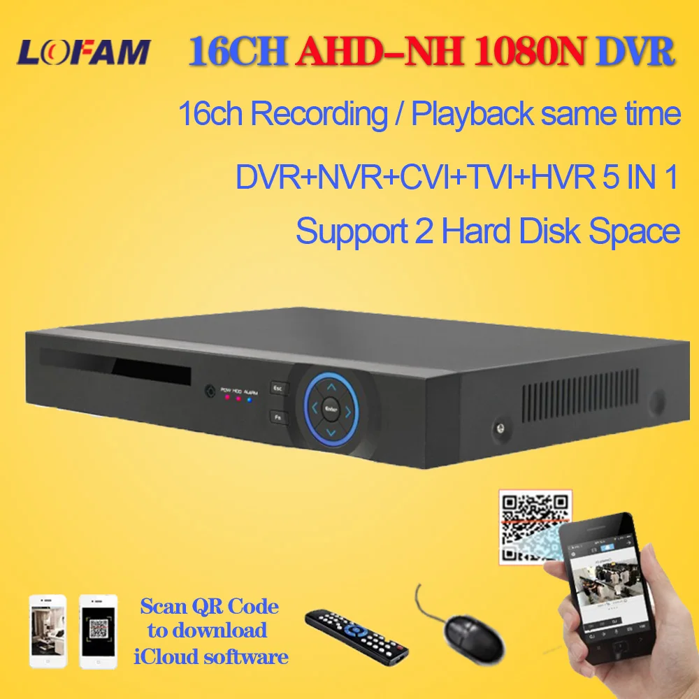 Видеорегистратор LOFAM CCTV 16 каналов AHD 1080N HDMI 1080P каналов|space| |