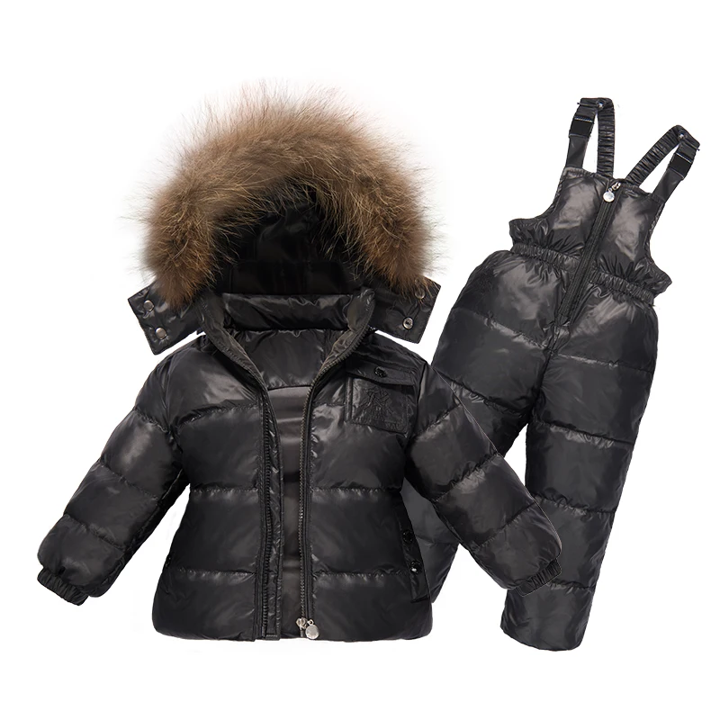российская зимняя одежда для девочек комплект 2 шт. Пух пальто + комбинезон лыжные