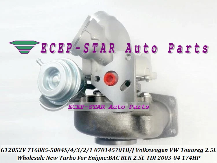 GT2052V 716885 5004S 0004 070145701J 070145701JV 070145701JX Turbo для VW Touareg 03 BAC BLK 2.5L TDI бесплатная доставка|turbo