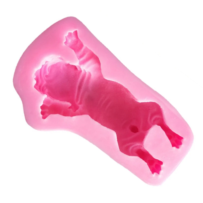 Распродажа силиконовая форма для милой собаки мусс торта 3D Shar Pei мороженого