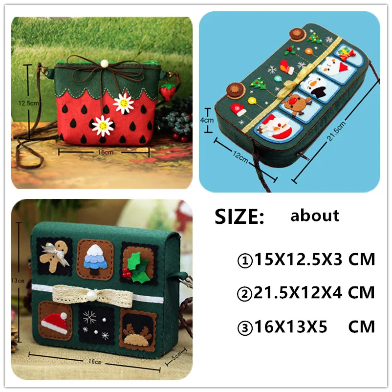 DIY Craft Kit Of Felt Coach Women Handbags Handmade Cute Shoulder Bag For Kids and Girlfriend Messenger Material Package Set | Дом и сад