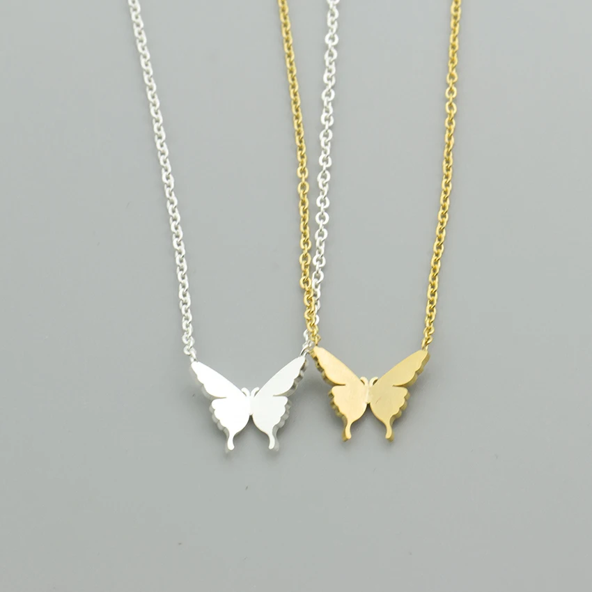 V привлечь animali Jewelry Нержавеющая сталь милые бабочки Ожерелья для мужчин кулон 2017