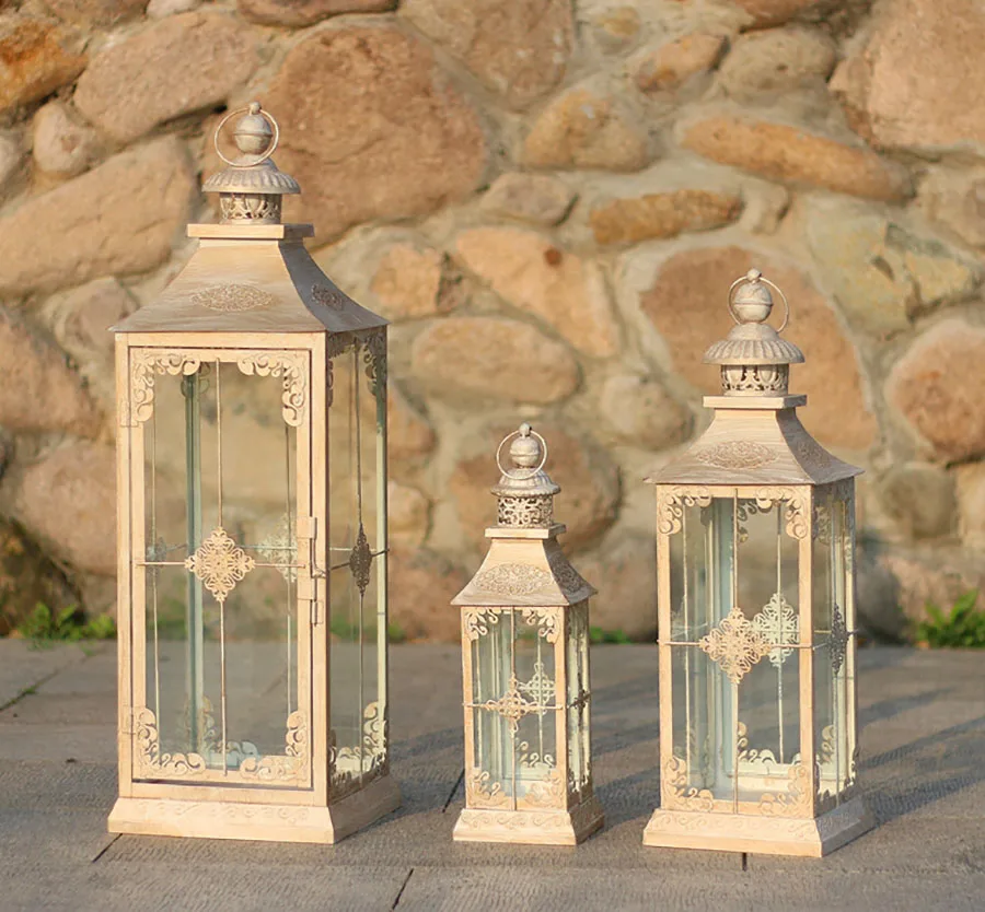 Креативные подсвечники Европейский стеклянный подсвечник металлический