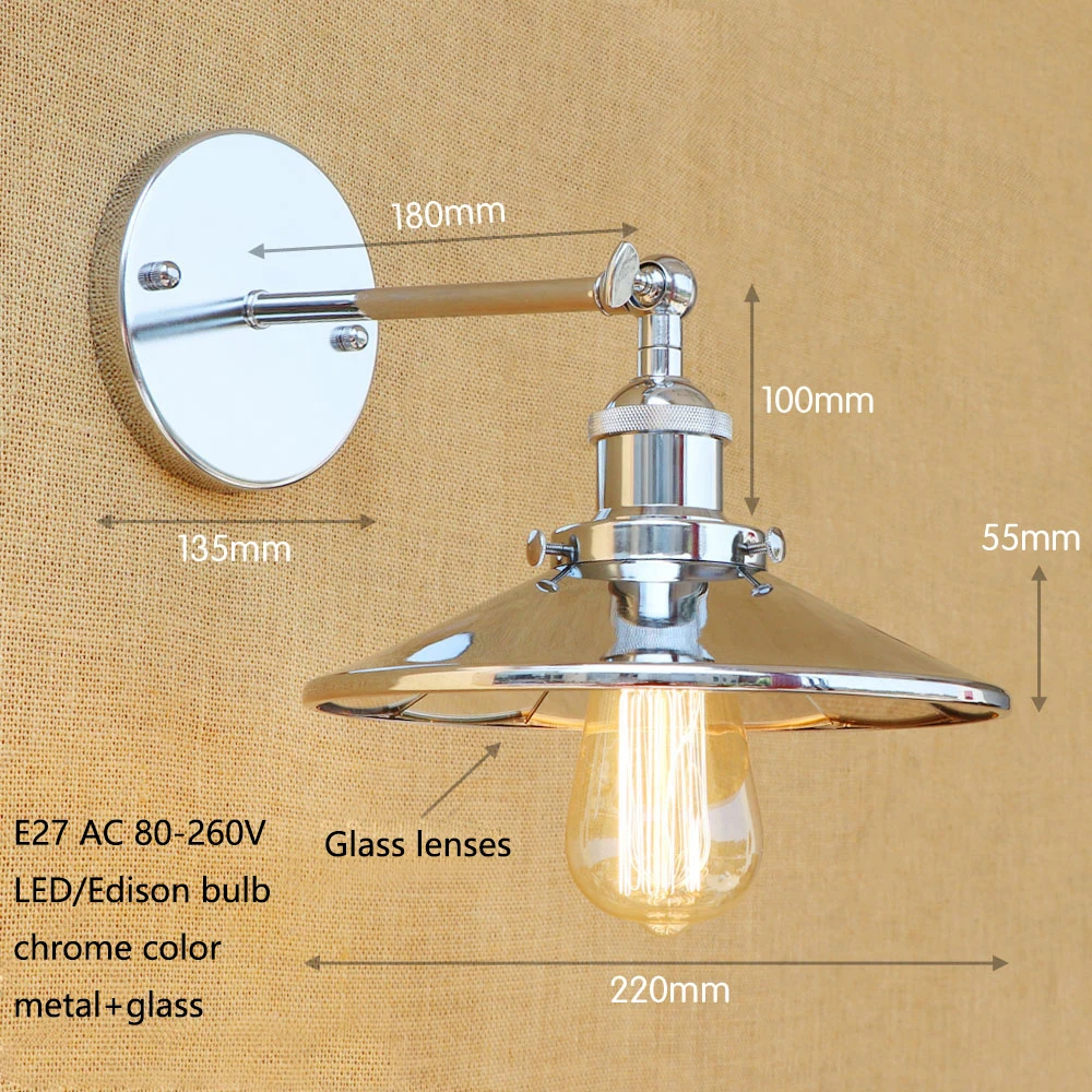 Настенные светильники E27 в стиле ретро 4 цвета 110 В 220 переменного тока|light sconce|led wall