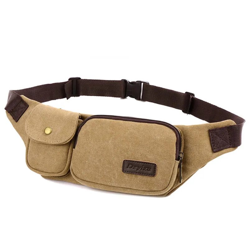 Новый Для мужчин холст талии Fanny Pack Пояс Хип бум Военные путешествия мотоцикл