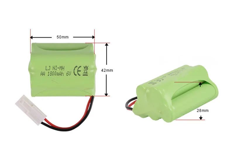 Saleaman 1X 6V AA 1800mah Ni-MH Battery Pack Rechargeable batteries fast shipping For RC parts | Игрушки и хобби