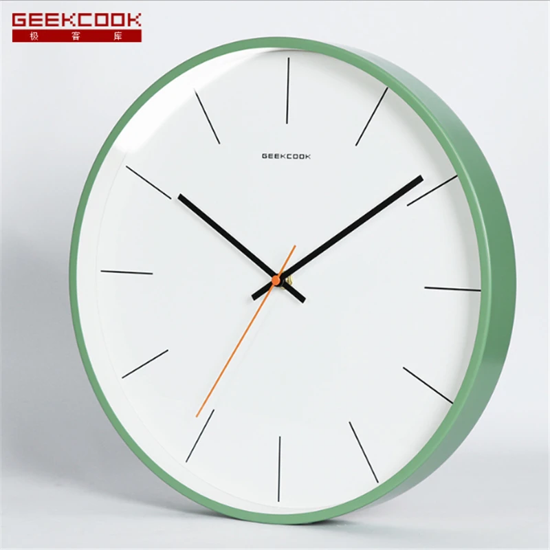 Geekcook настенные часы с металлическим каркасом немой цвет современный дизайн