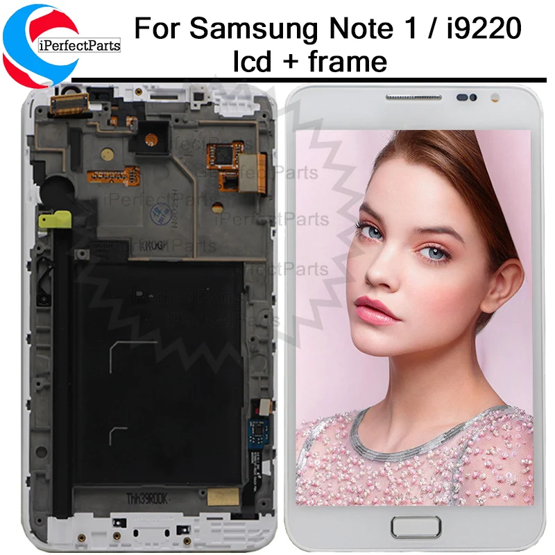 100% протестированный Super AMOLED ЖК-дисплей для Samsung Galaxy note 1 ЖК i9220 + рамка сенсорный