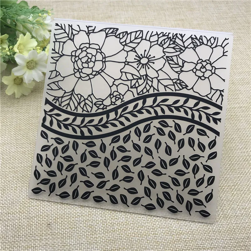 line leaves Plastic Embossing Folders for DIY Scrapbooking Paper Craft/Card Making Decoration Supplies | Дом и сад