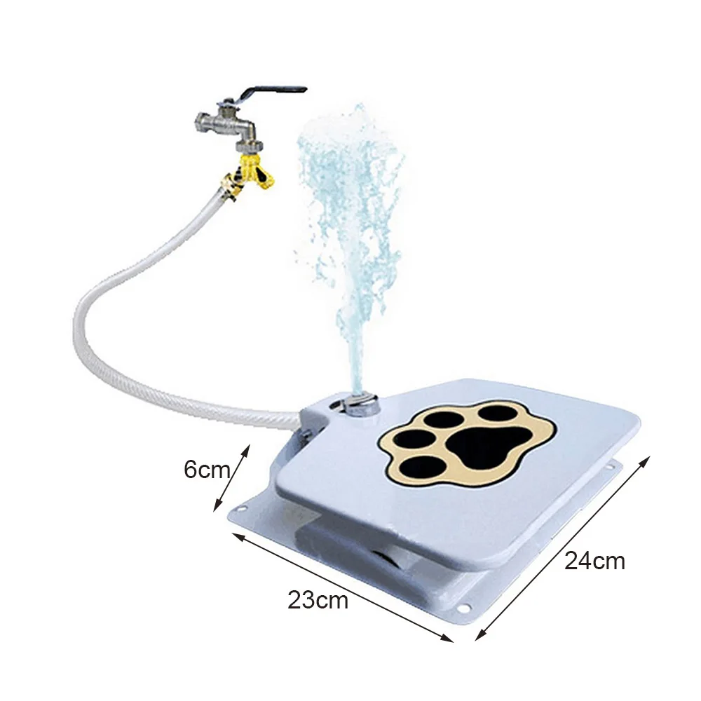 

New Pet Fountain Automatic Dog Water Feeder Outdoor Pet Drinking Water Fountain Hose Step Spray Foot Pedal Water Bottle