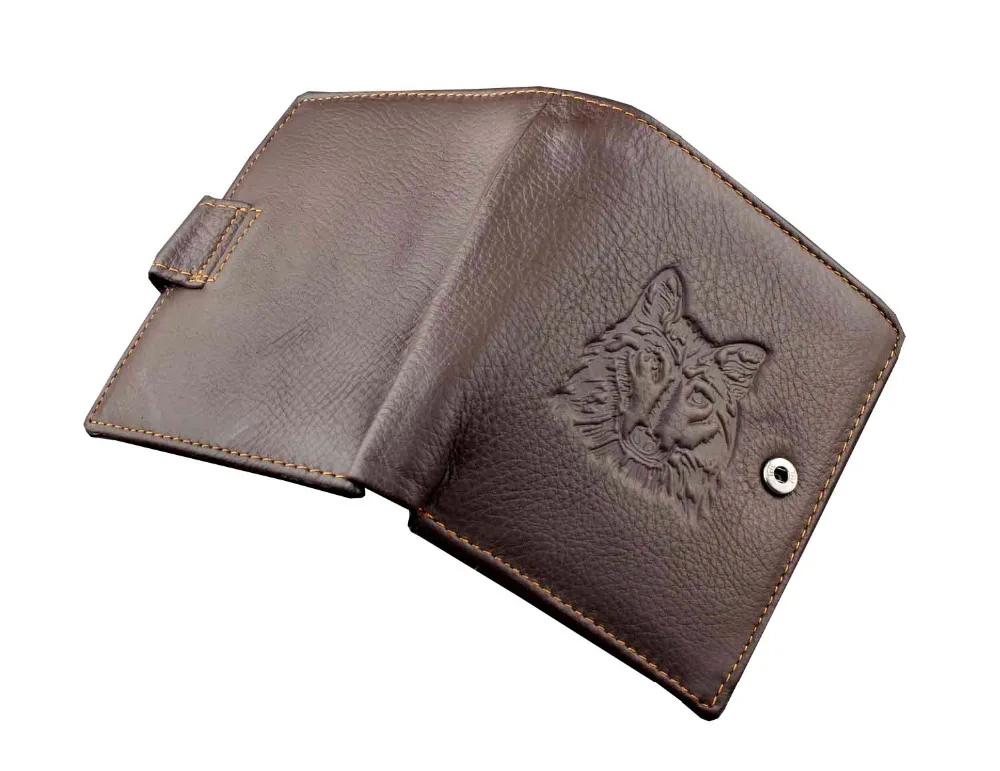 New Men's Genuine Leather Bifold Wallet Vintage Coin Purse Short Card Holder | Багаж и сумки