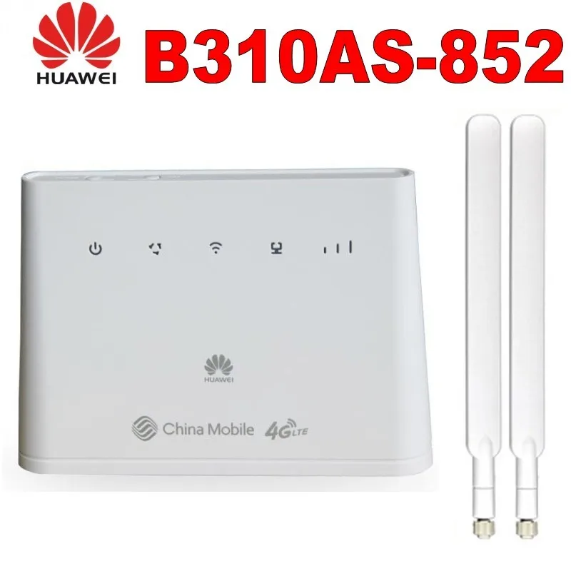 Unlocked Huawei B310As-852 LTE FDD 900/1800/2600Mhz TDD 1900/2300M/2500/2600Mhz Mobile Wireless VOIP Router plus ANTENNA