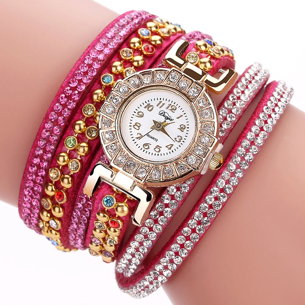2018 Новый Для женщин кварцевые часы браслет Повседневное Мода Rhinestone наручные