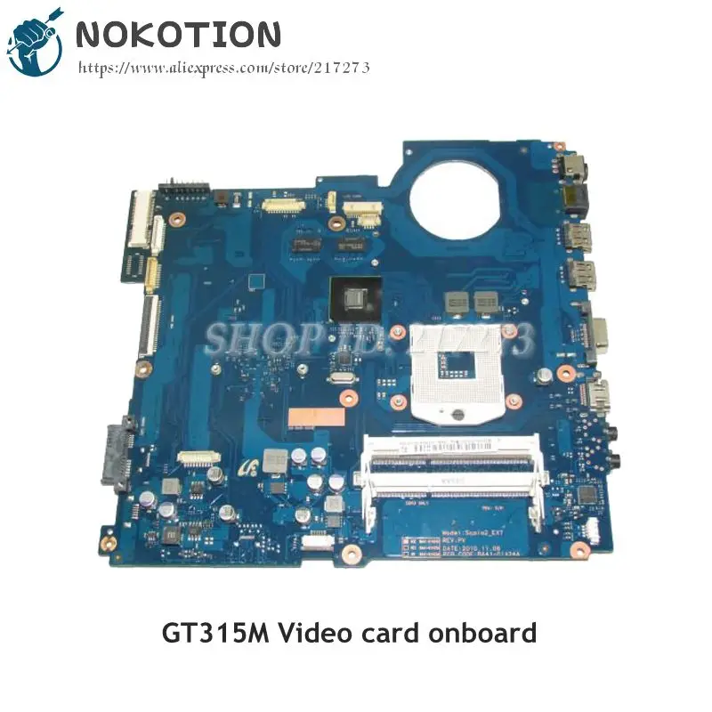 NOKOTION для Samsung NP RV411 материнская плата ноутбука BA41 01423A DDR3 GT315M