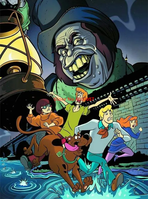 DP-1085-4 Алмазная картина 5D полный квадратный/круглый "Scooby Doo мультфильм" бриллиантом кристаллом вышивка крестиком Мозаика домашний Декор подарок - Цвет: DP-1085-4