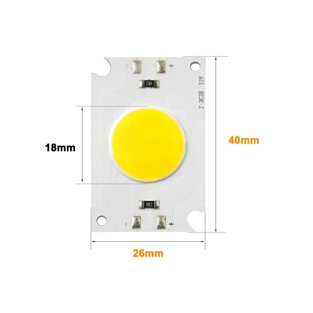 DC 12V светильник источник COB Светодиодная лампа чип 2 Вт диод ing для DIY шарик белый