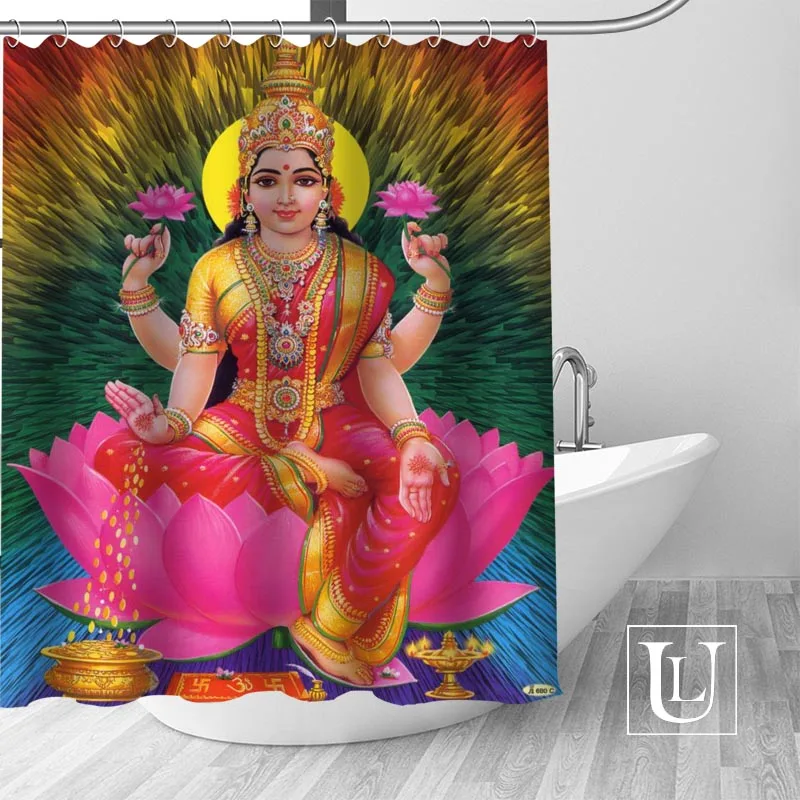 

Custom Indian gods Bath Curtain Fabric Modern Shower Curtain bathroom beautiful Curtains Bath decor