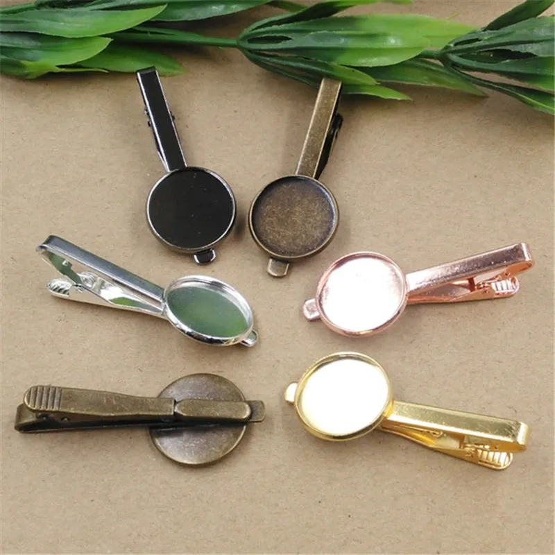 

Inner Size 16mm/18mm/20mm Necktie Tie Clip base 6 Colors Round Tray Copper DIY Accessory Findings Mens Clamp B93970