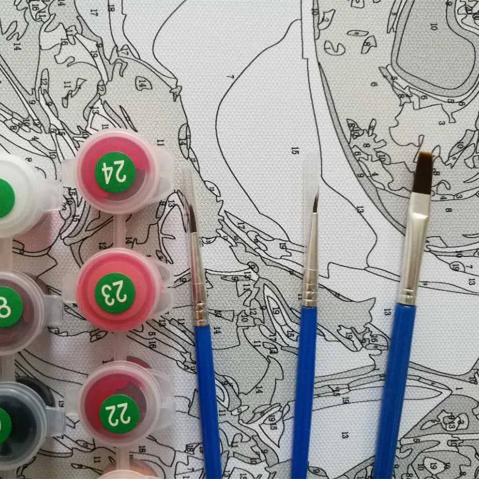 Набор для рисования по номерам на винтажном винограднике без рамки|digital painting|paint