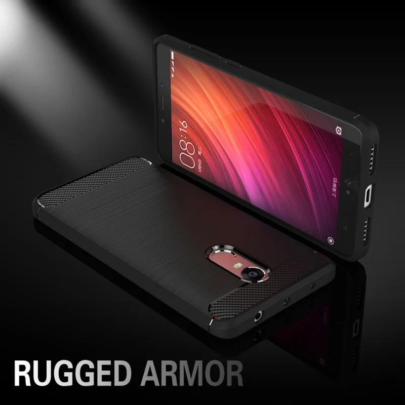 Новый Бренд Класса Люкс Углеродного Волокна Матовый ТПУ Case для Xiaomi Redmi Note 4