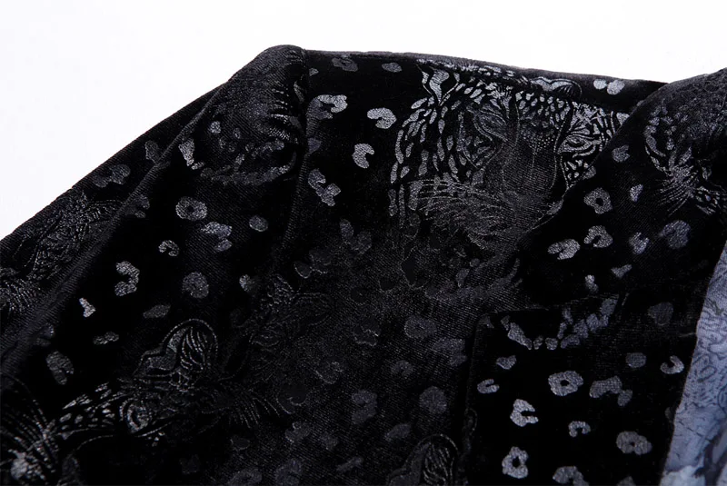 

Men'S New Slim British Style Fashion Temperament Casual Suit Jacket High Quality Luxury Trend Leopard Blazer